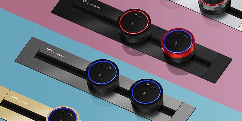 Электрическая настольная скрытая розетка KXN