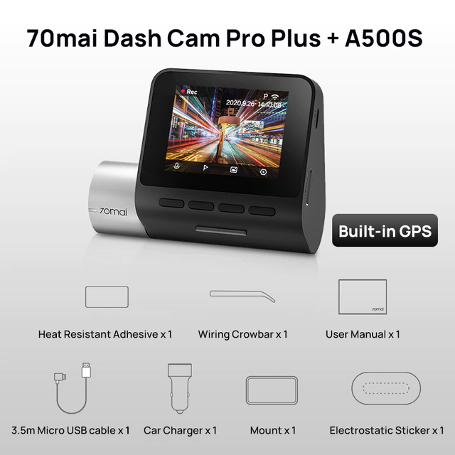 70mai Dash Cam Pro Plus A500S 