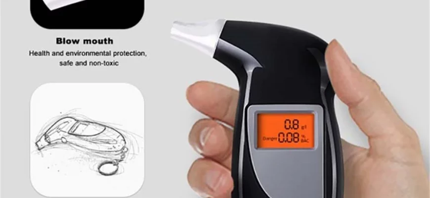 Цифровой алкотестер Kebidu с ЖК-дисплеем и подсветкой