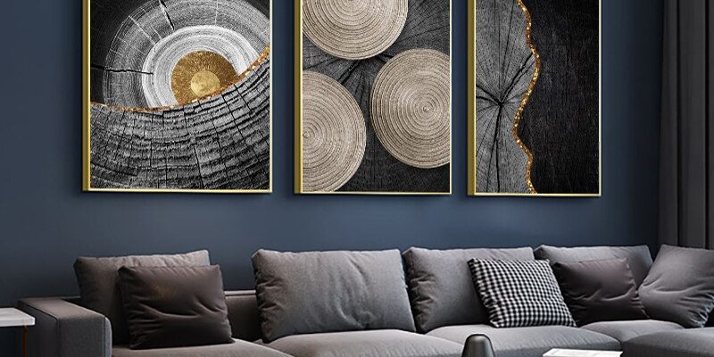 Абстрактная золотая картина с текстурой