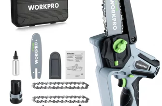 Аккумуляторная фотоэлектрическая бензопила WORKPRO 12 В для обрезки ветвей дерева