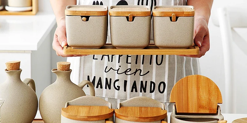 Керамический контейнер для специй в японском стиле