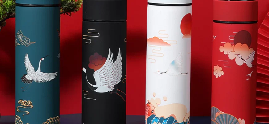 Термос из нержавеющей стали в китайском стиле